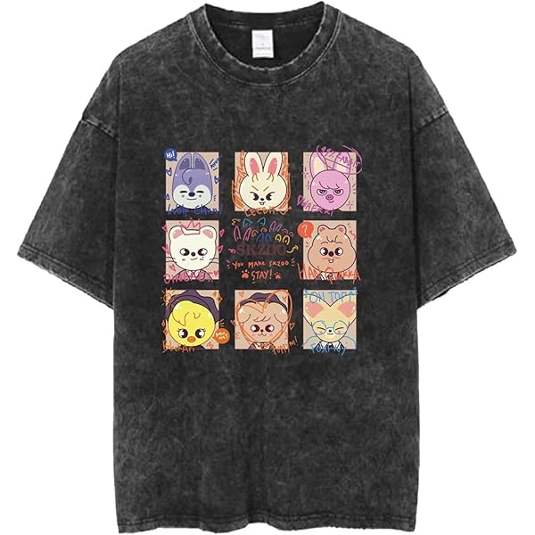 Amazon.com: YJYP Washed Shirts Felix Bangchan Hyunjin Tshirt